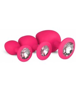 Easytoys Fushi Easytoys Korki anal plug decorative crystal set x3