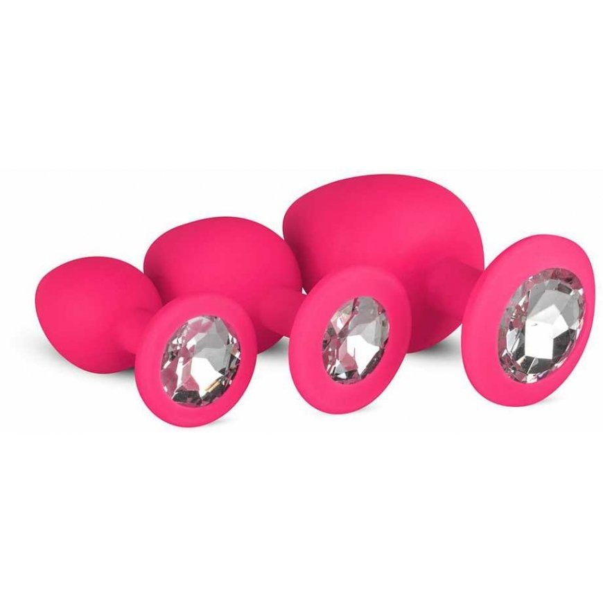 Easytoys Fushi Easytoys Korki anal plug decorative crystal set x3
