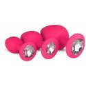 Easytoys Fushi Easytoys Korki analne plugi ozdobne kryształki komplektas x3