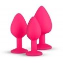 Easytoys Fushi Easytoys Korki analne plugi ozdobne kryształki komplektas x3