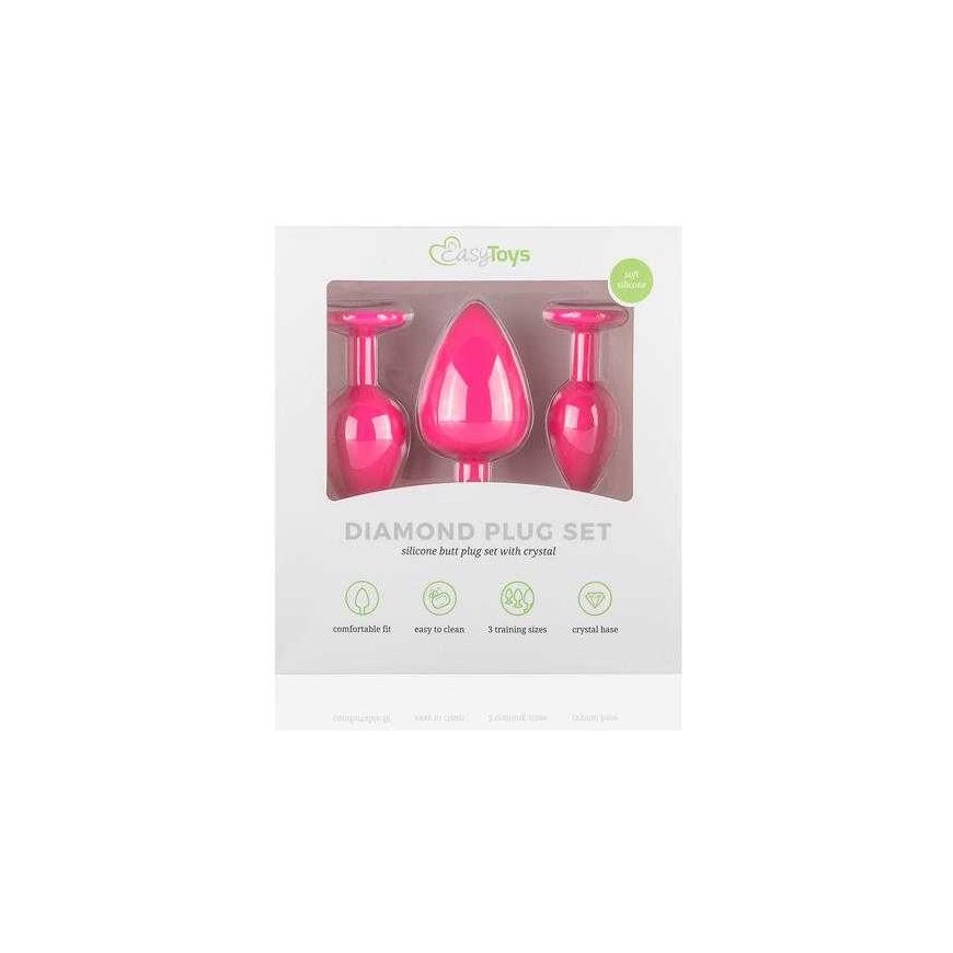 Easytoys Fushi Easytoys Korki anal plug decorative crystal set x3 – 4