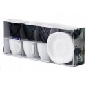 Luminarc Cups with saucers 220ml CARINE NOIR & BLANC Luminarc Cups with saucers 220ml CARINE NOIR & BLANC