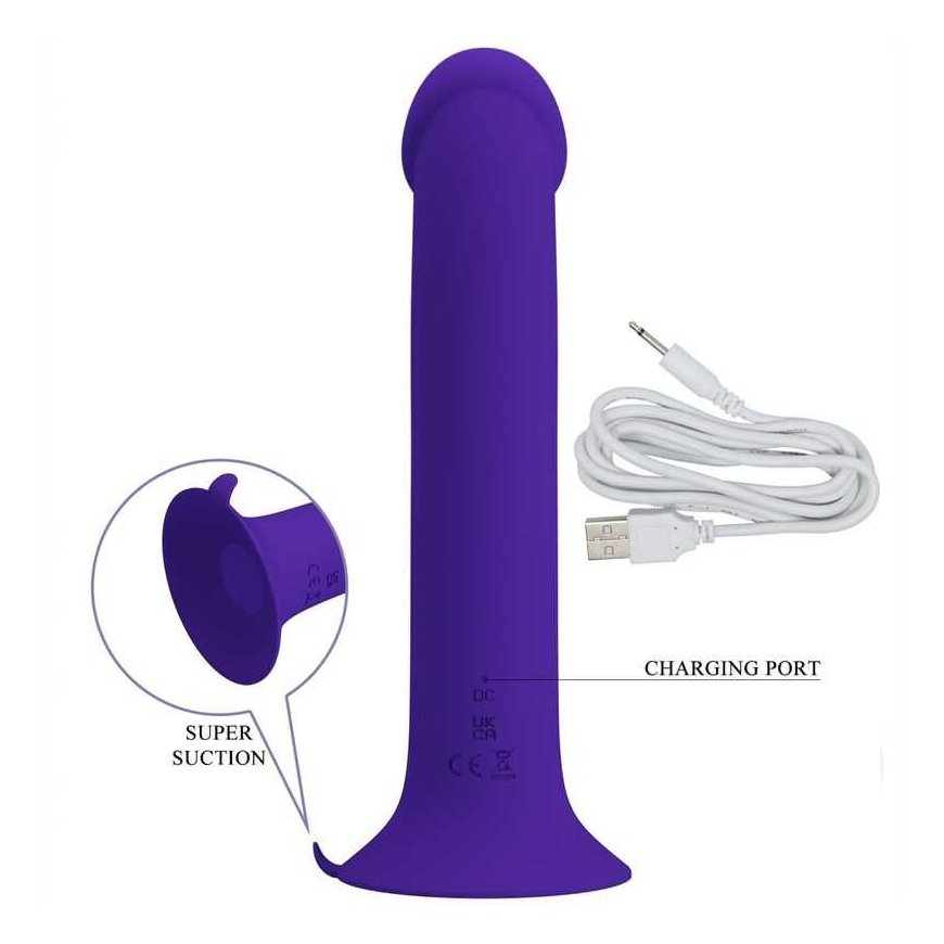 LYBAILE PRETTY LOVE - MURRAY YOUTH VIBRATING DILDO & RECHARGEABLE VIOLET – 4