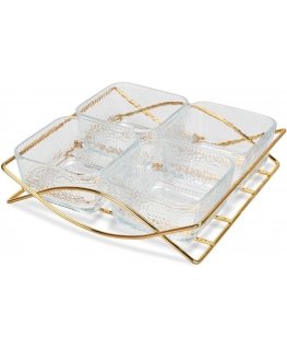 Fissman Bowl set 4 pcs. in a metal stand