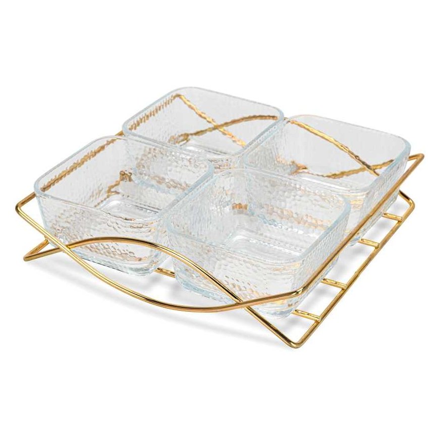 Fissman Bowl set 4 pcs. in a metal stand