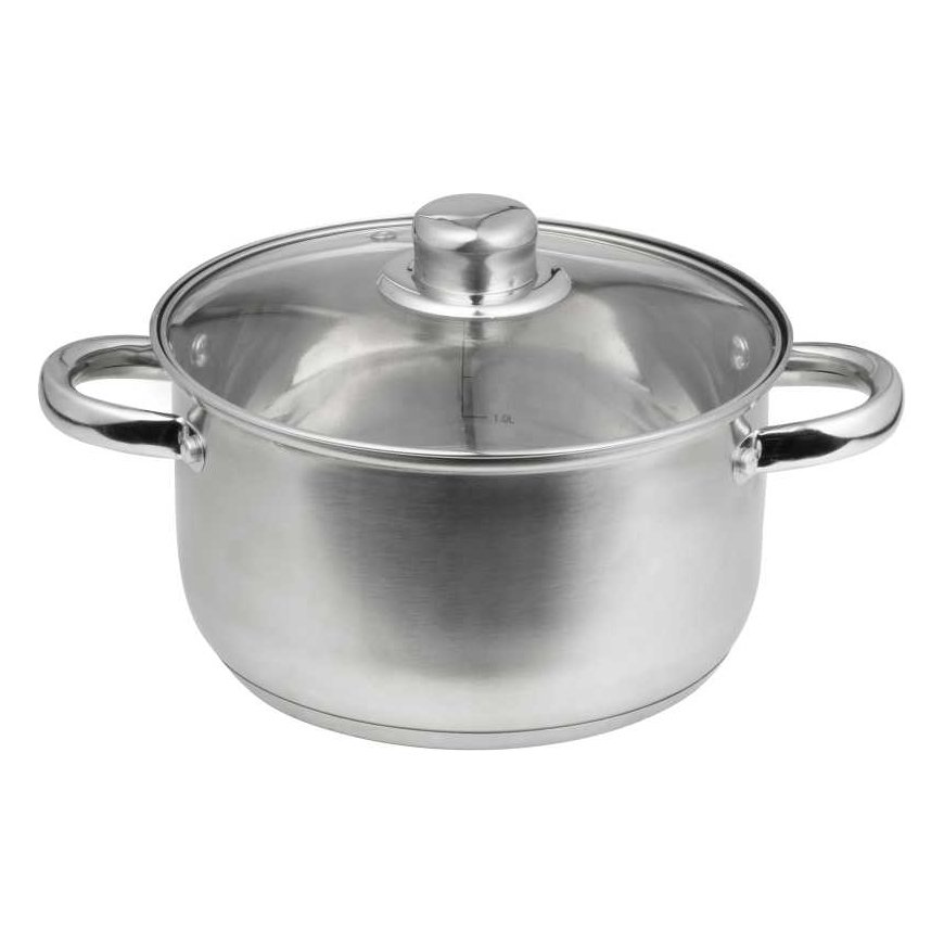 Stainless steel pot with lid Santo 20 cm DOMOTTI