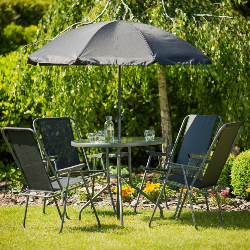 Lauko baldų komplektas Rinkinys mebli ogrodowych Madura antracito PATIO
