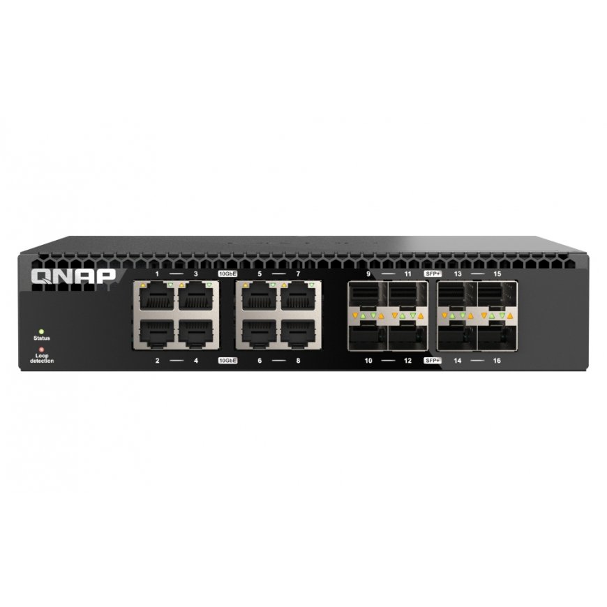 QNAP QSW-3216R-8S8T verkkokytkin Hallitsematon L2 10G Ethernet (100/1000/10000) musta
