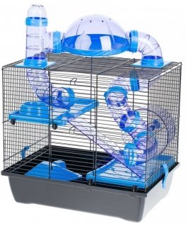 INTER-ZOO Rocky + Terrace blue - cage for a hamster