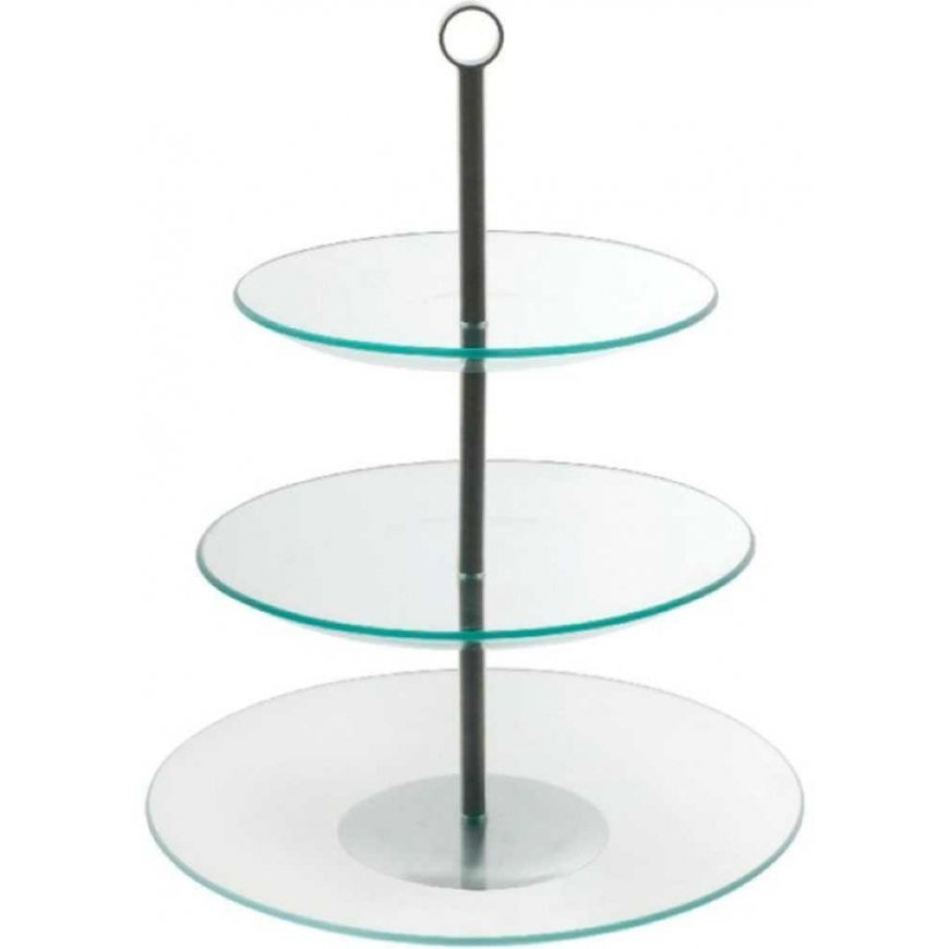 Tortinė szklana Leila trzypoziomowa 30 cm AMBITION