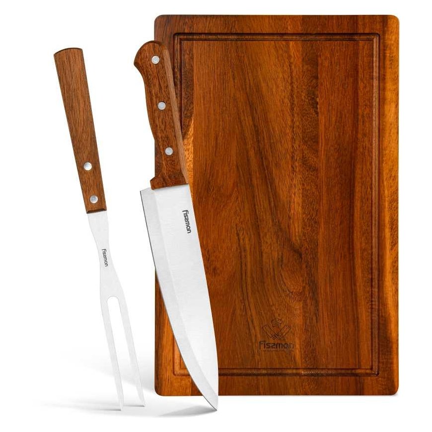 Fissman Knife set with cutting board 3 pcs.