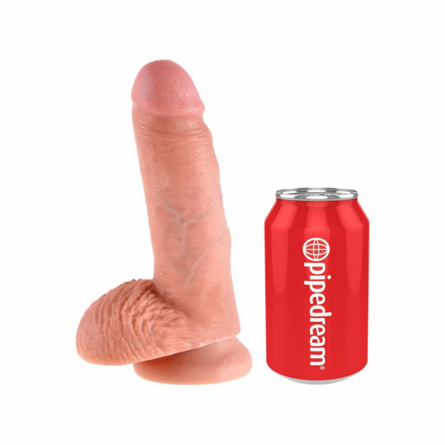 Pipedreams KING COCK 7" GAIDŽIO MĖSTA SU KAMULIAIS 17,8 cm – 5