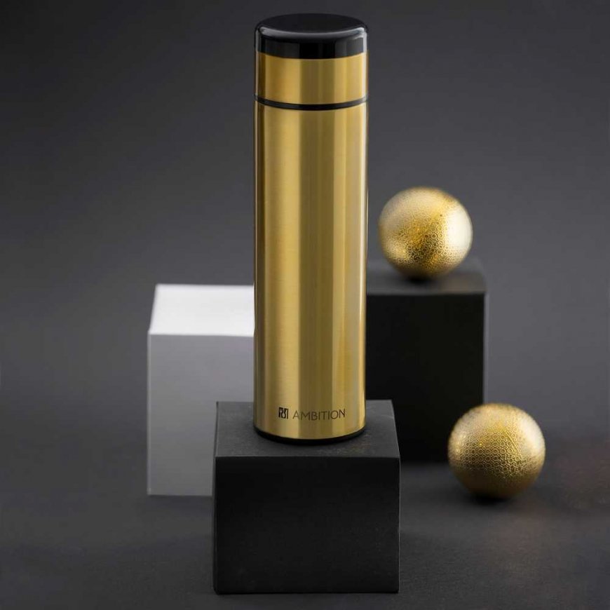 AMBITION bottle termiczna ze stali naznez Indi 420 ml golden