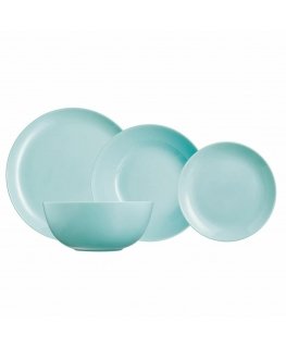 Serwis obiadowy dla 6 osob Diwali Light Turquoise 19-element LUMINARC