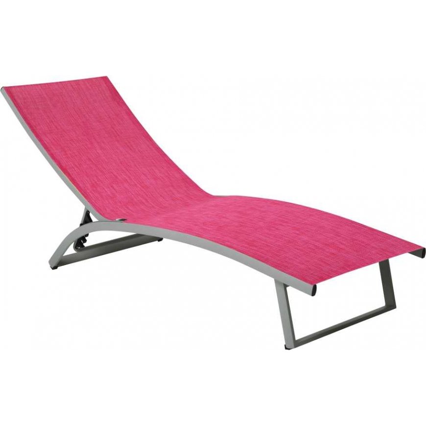 Łóżko plażowe Summer 5-pozycyjne fuchsia PATIO