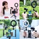 Puluz Blogger set with LED ring lamp, stand, phone holder and microphone Puluz Blogger set with LED ring lamp, stand, phone holder and microphone