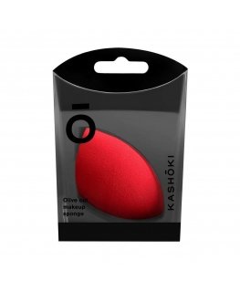Kashoki Sponge Cut Olive make-up sponge Red 1 pc