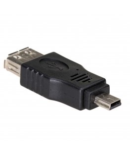 Akyga Adapter AK-AD-07 USB-AF/miniUSB-B (5-pin) USB A USB mini B 5-pin Черный