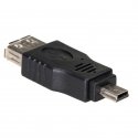 Akyga Adapter AK-AD-07 USB-AF/miniUSB-B (5-pin) USB A USB mini B 5-pin Melns Akyga Adapter AK-AD-07 USB-AF/miniUSB-B (5-pin) USB A USB mini B 5-pin Melns