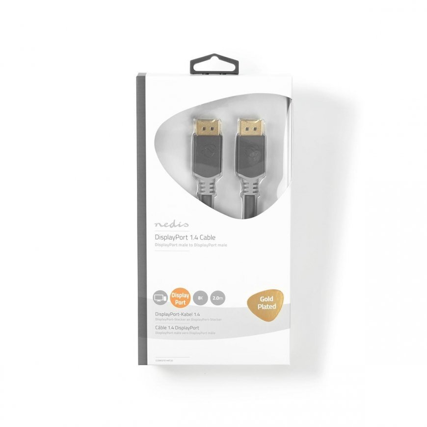 Nedis CCBW37014AT20 DisplayPort cable 2 m Anthracite, Grey – 3