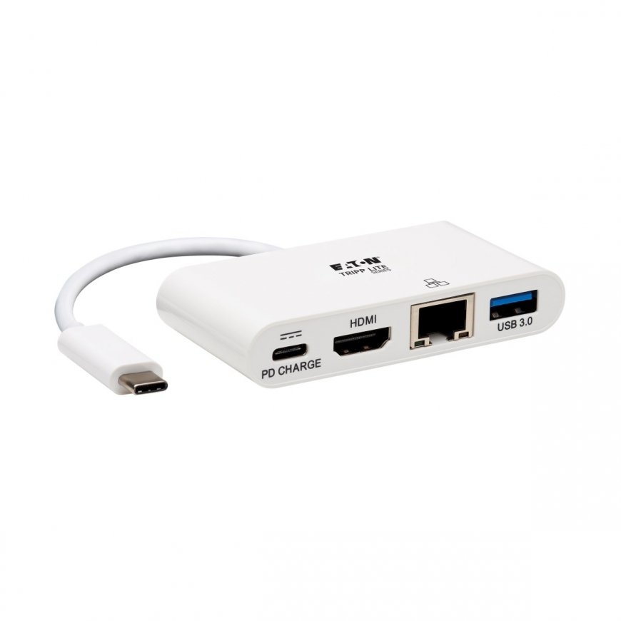 Tripp Lite U444-06N-H4GU-C USB grafiskais adapteris 3840 x 2160 pikseļi Balts