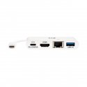 Tripp Lite U444-06N-H4GU-C USB ekrano adapteris 3840 x 2160 pikseliai Balta