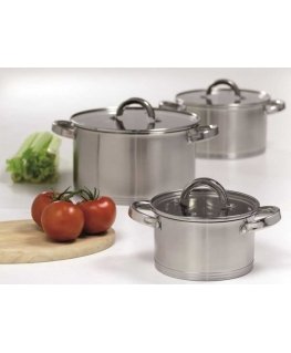 Dajar Set of pots in stainless steel Lex 6-element (16-20-24 cm) AMBITION