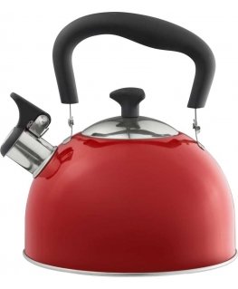 Kettle with whistle Samba 2.2 l red DOMOTTI