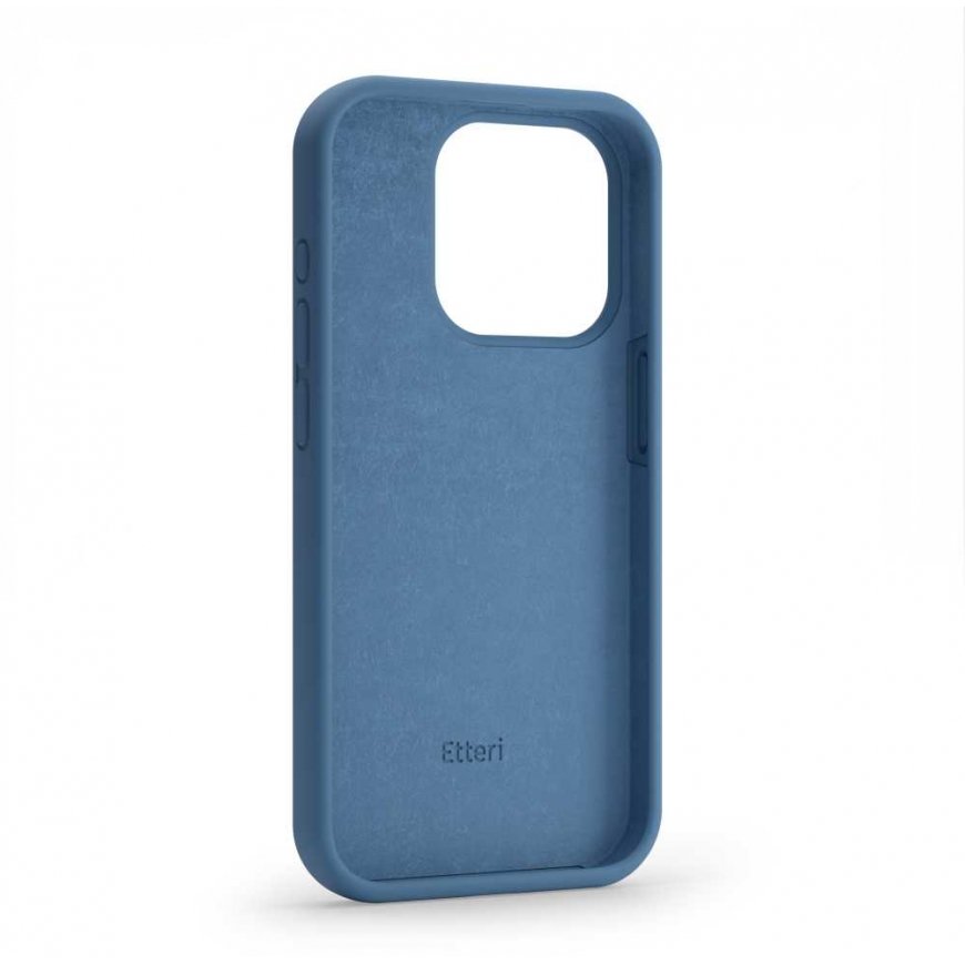 Case Etteri Silicone case for iPhone 15 Pro 6.1" dark blue – 3