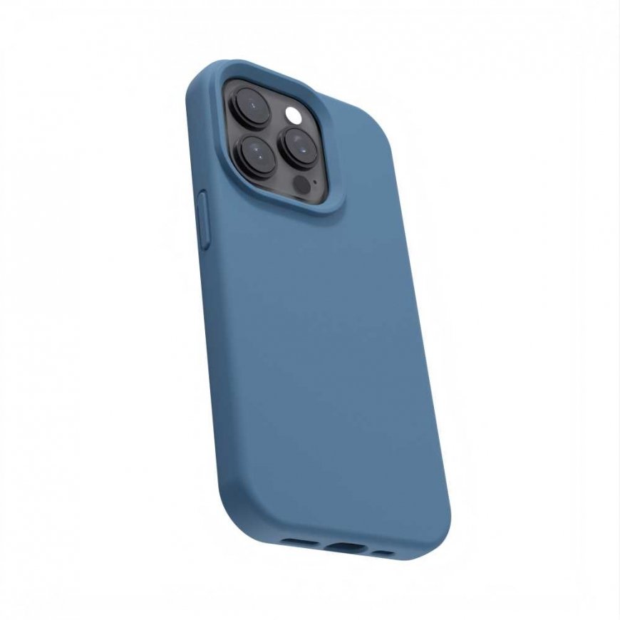 Case Etteri Silicone case for iPhone 15 Pro 6.1" dark blue – 5