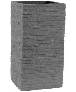 Donica ogrodowa kwadratowa 27 x 27 cm Cube gray brick PATIO