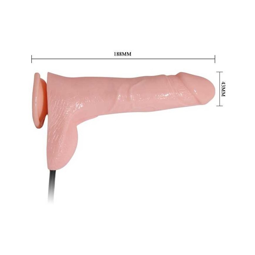 LYBAILE Inflateable Dildo Vibrating TPR Material Flesh 18,8 cm – 5