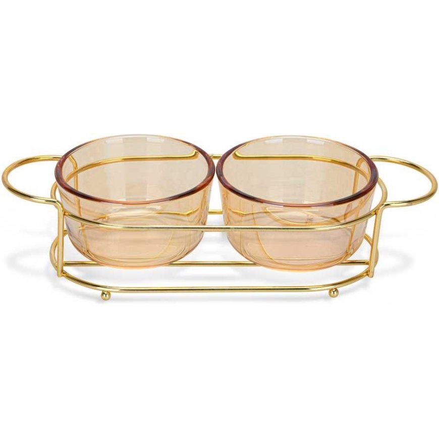 Fissman Bowl set 2 pcs. in a metal stand