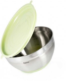 Fissman Bowl 24x13.5 cm / 4.5 l with silicone lid (stainless steel)