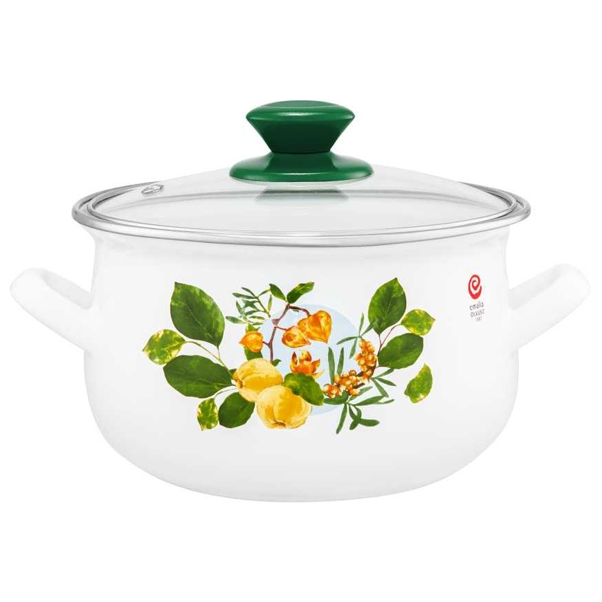 Enamel pot with lid Pigwa 20 cm 3.8 l ENAMEL OLKUSZ