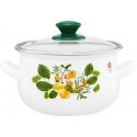 Puodas emaliowany su dangteliu Pigwa 20 cm 3,8 l EMALIA OLKUSZ Puodas emaliowany su dangteliu Pigwa 20 cm 3,8 l EMALIA OLKUSZ
