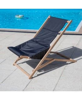 Gozo Premium graphite PATIO sodo wooden deckchair