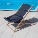 Gozo Premium graphite PATIO sodo wooden deckchair