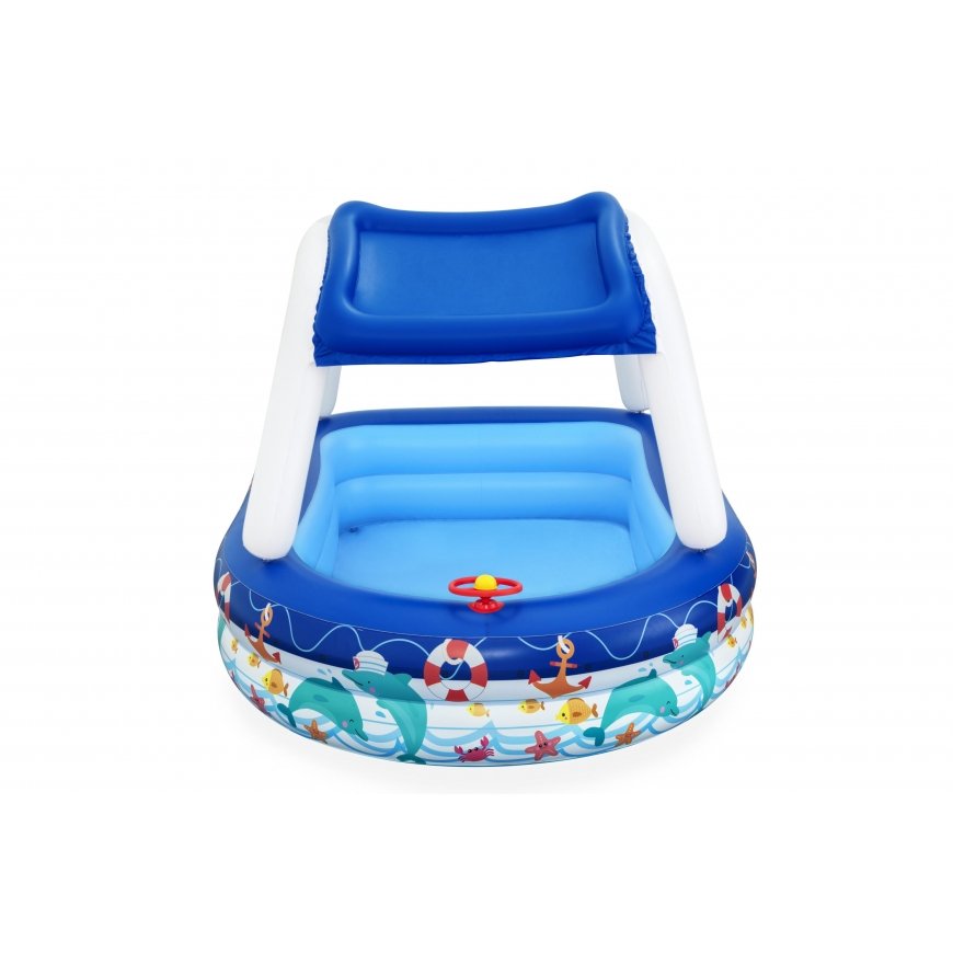 Bestway Sea Captain Inflatable Family Pool with UV Careful Sunshade – 4
