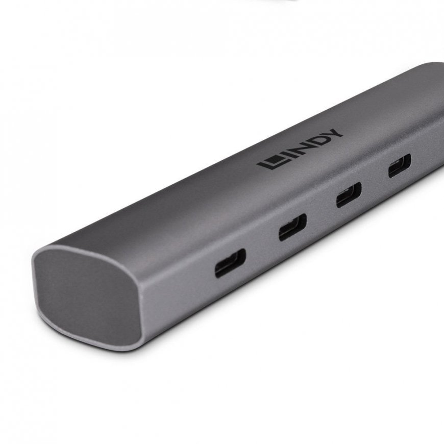 Lindy 43384 interfeisa centrmezgls USB Veids-C 10000 Mbit/s Pelēks – 4