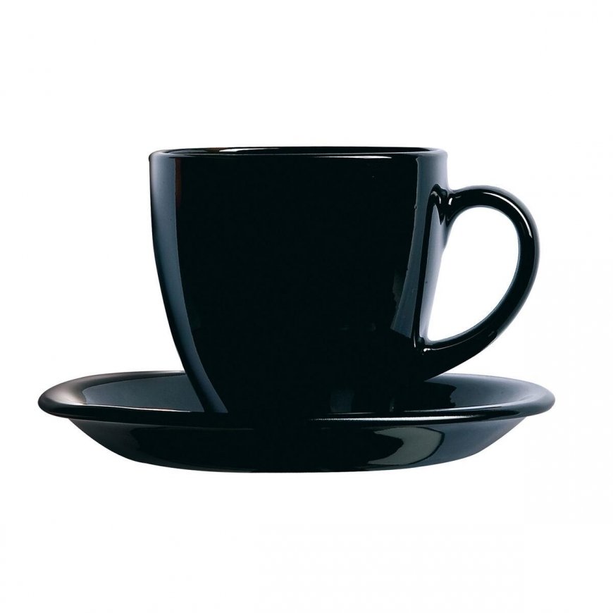 Serwis kawowy dla 6 osob 12-elementowy Carine black LUMINARC