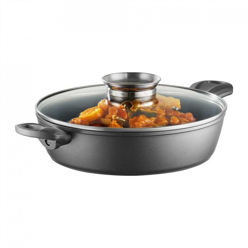 Deep frying pan with coating Qualum Ceramic Verso 28 cm AMBITION
