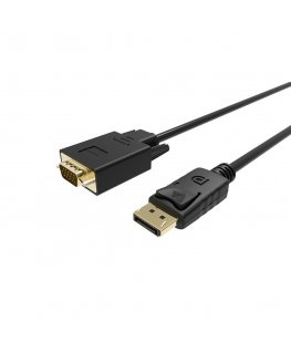 UNITEK Y-5118F video cable adapter 1.8 m VGA (D-Sub) DisplayPort Black