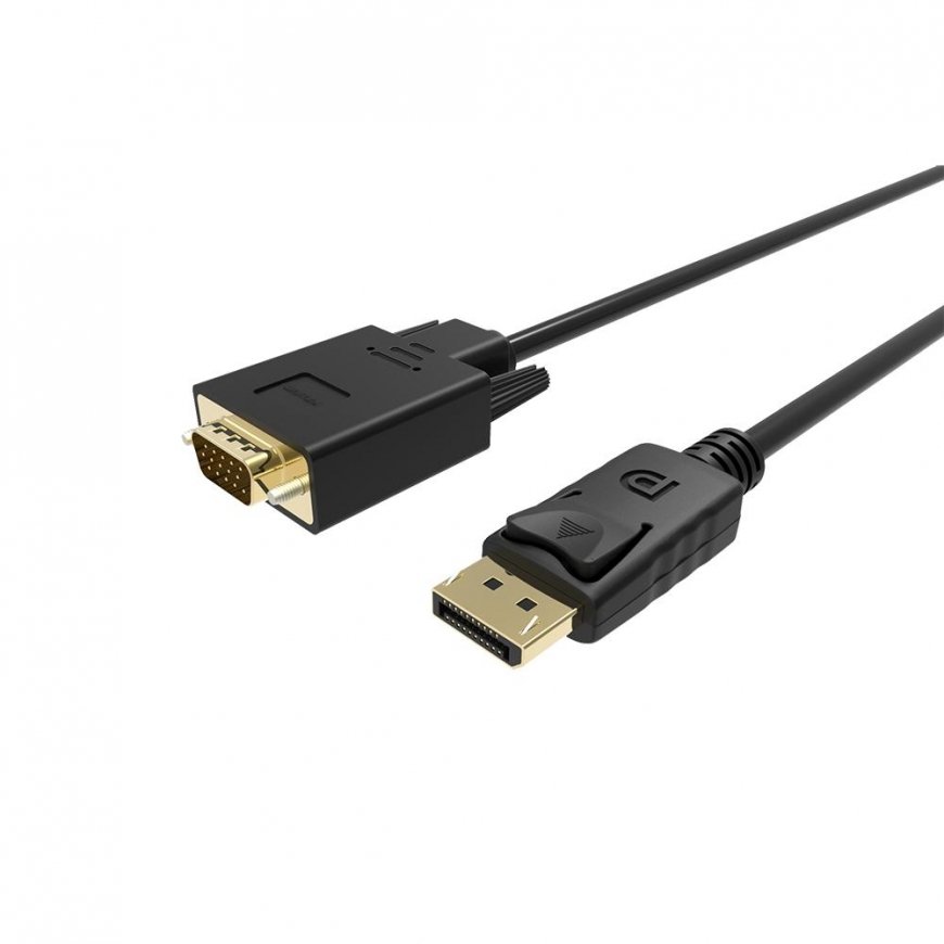 UNITEK Y-5118F videokaapeli-adapteri 1,8 m VGA (D-Sub) DisplayPort musta
