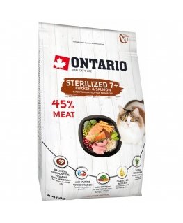 Dry cat food - Ontario Cat Sterilised 7+, 2 kg