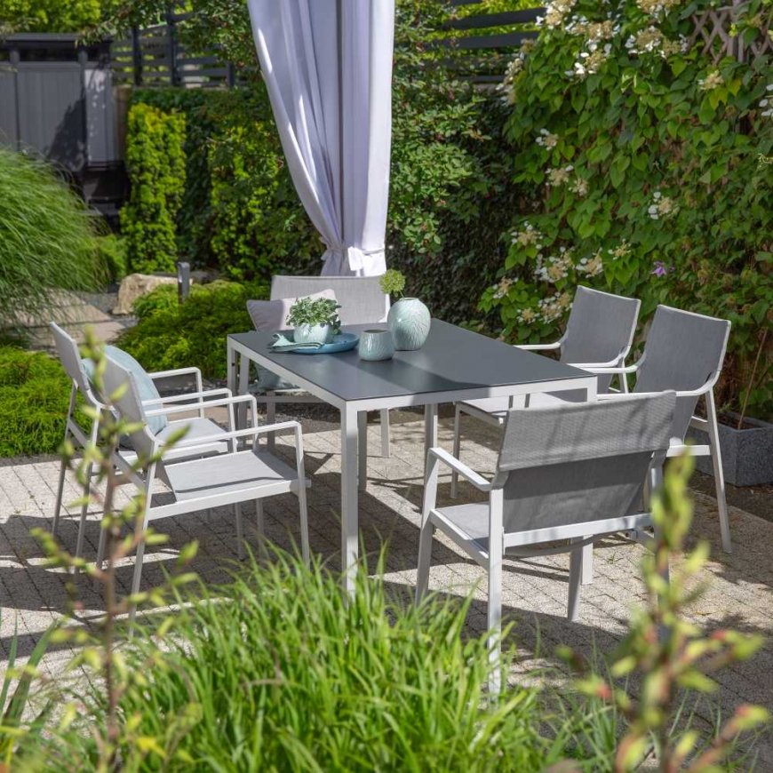 Lauko baldų komplektas Rinkinys mebli ogrodowych Lea balta PATIO