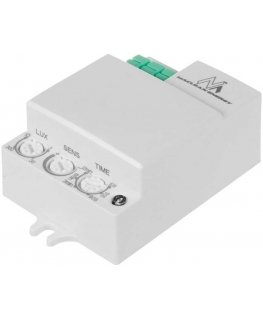 Maclean MCE316 microwave motion sensor offering a range of 8m and a maximum load of 1200W. Rated IP20, it operates at 5.8 GHz fo