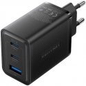 Wall charger, Vention, FERB0-EU, 2xUSB-C, USB-A, 65W/65W/30W, GaN (black) Wall charger, Vention, FERB0-EU, 2xUSB-C, USB-A, 65W/65W/30W, GaN (black)