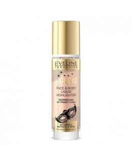 EVELINE Variete Płynny rozświetlacz do twarzy i ciała nr 01 Champagne Gold 30 ml
