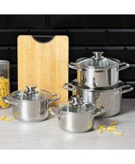 Cookware set in stainless steel Gusto 8-element AMBITION